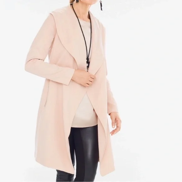 Chico’s Black Label Drape Collar Jacket - Picture 2 of 4